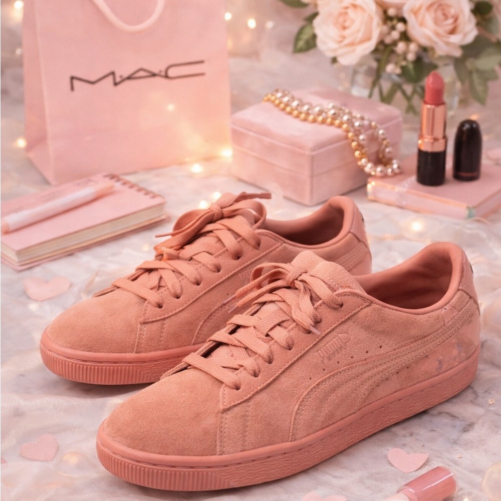 💄 Puma Limited Edition MAC collaboration Women's Pink Sneakers Size 9